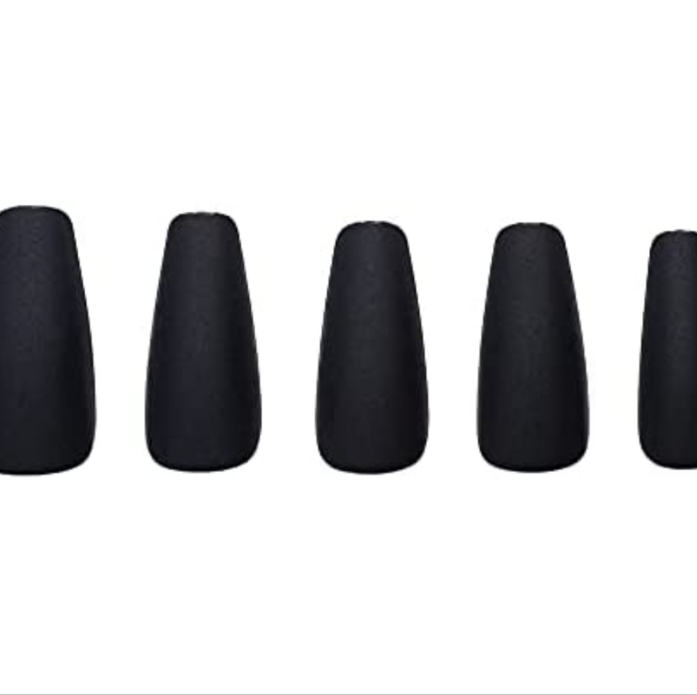 Tip Beauty 24ct Matte Nail Set - Coffin Black